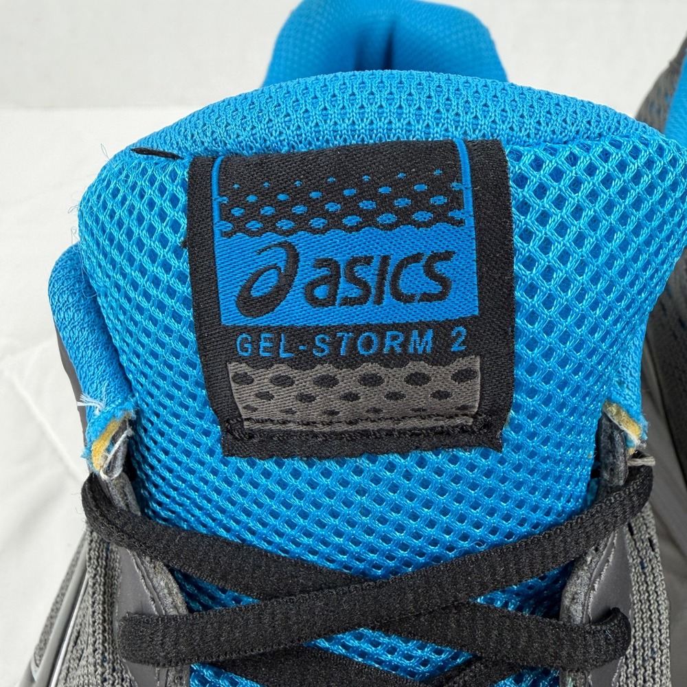 ASICS Gel Storm 2 Mens 15 Gray Blue Running Shoes Athletic Sneakers T429N - Picture 4 of 16